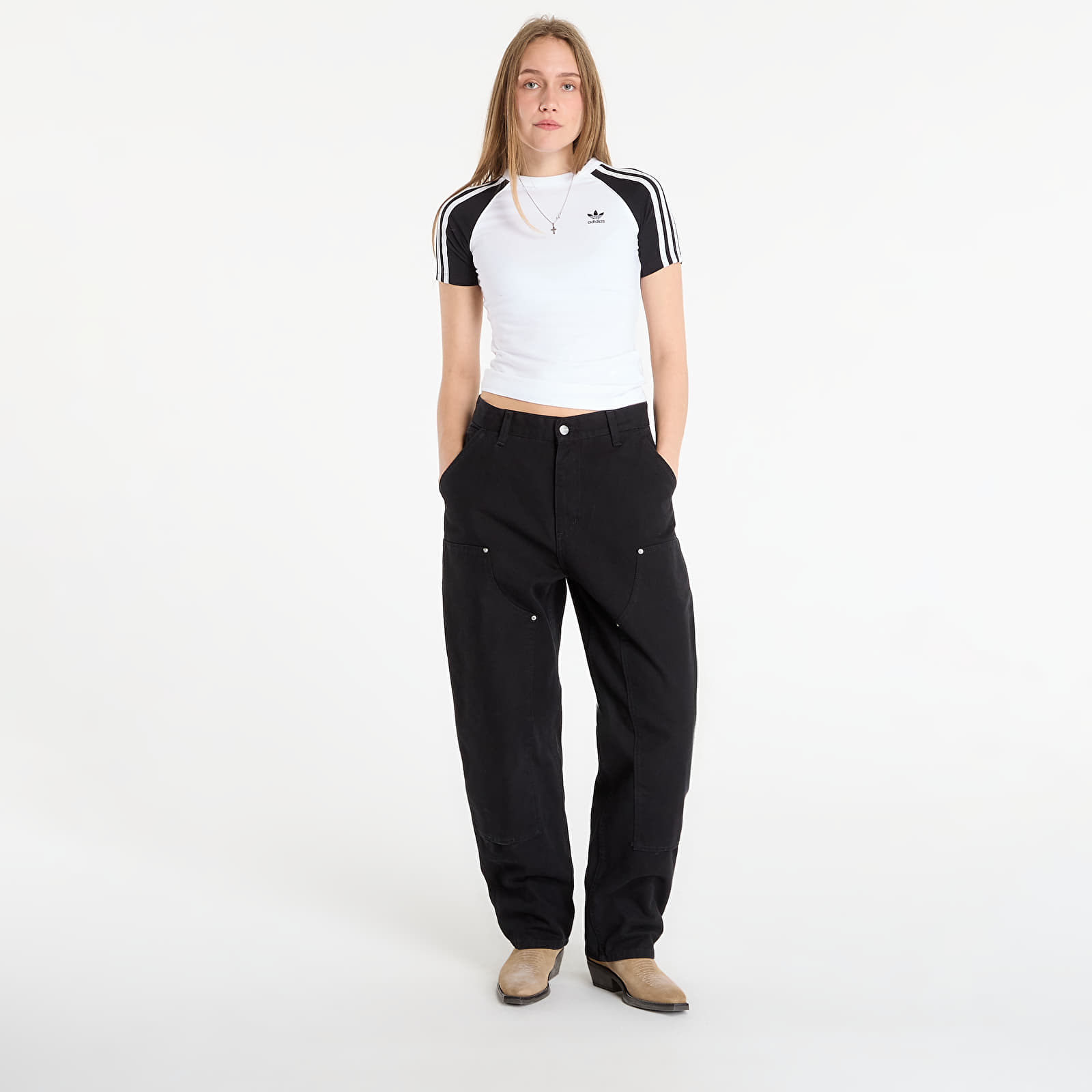 Sieviešu bikses Carhartt WIP W' OG Double Knee Pant Black Stone Washed