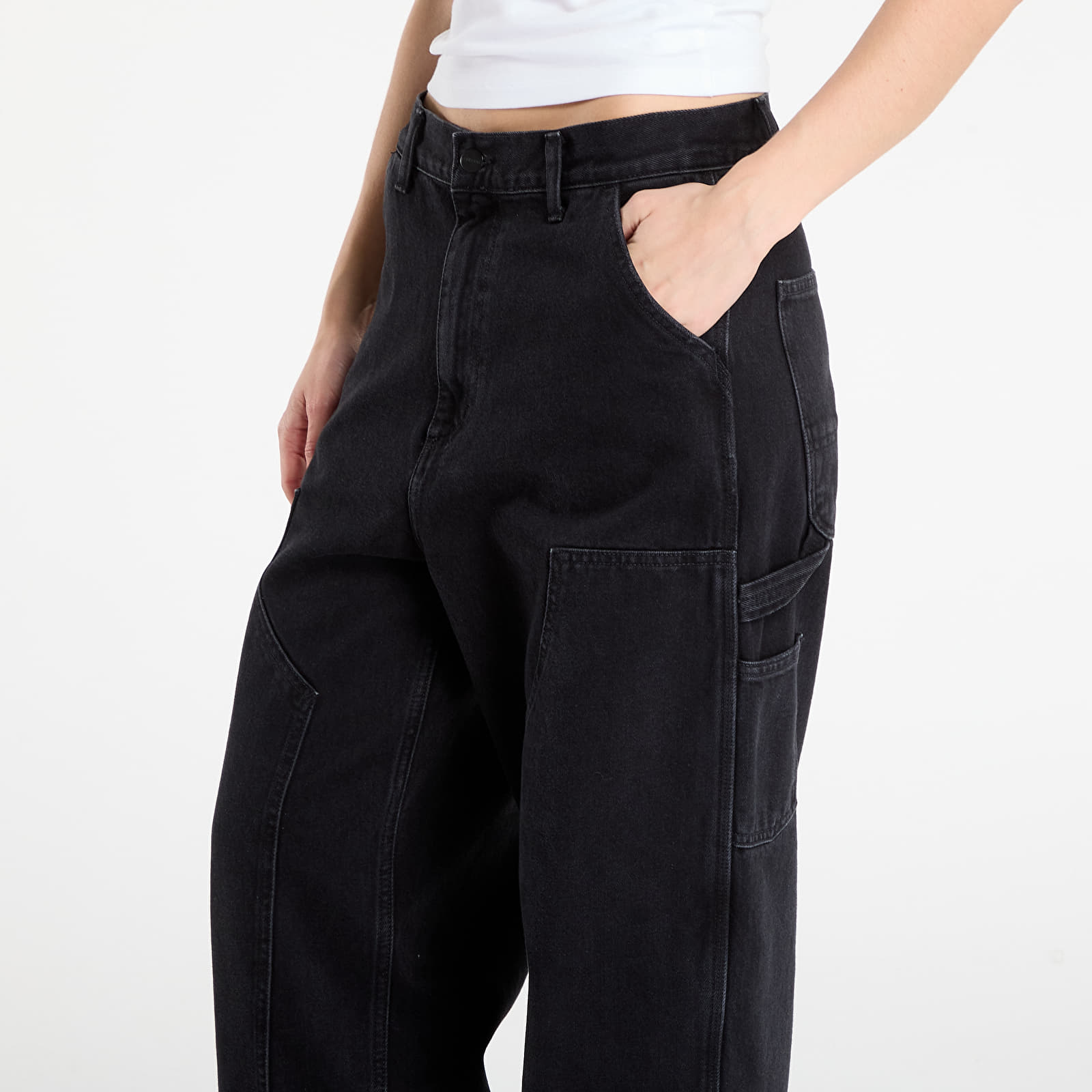 Sieviešu bikses Carhartt WIP W' Brandon Double Knee Pant Black Stone Washed