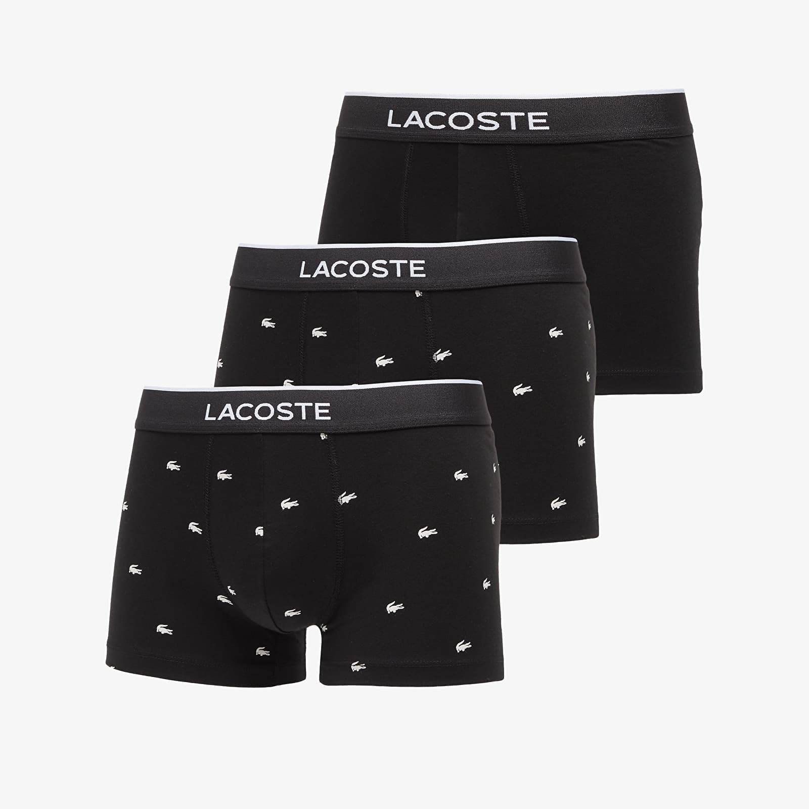 Meeste bokserid LACOSTE 3-Pack Trunk Black