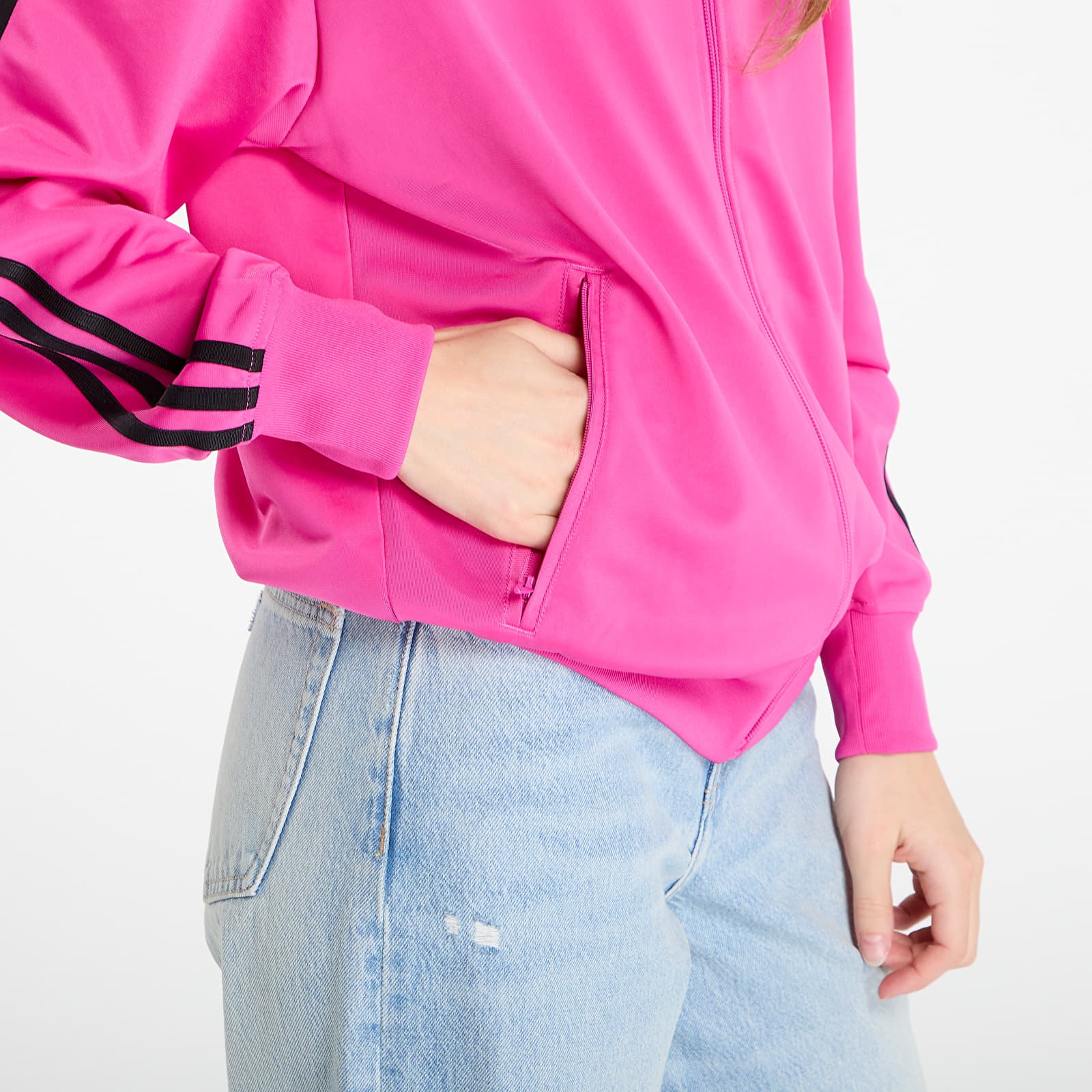 Chaquetas de mujer adidas Adicolor Classic Firebird Loose Track Top Semi Lucid Fuchsia/ Black