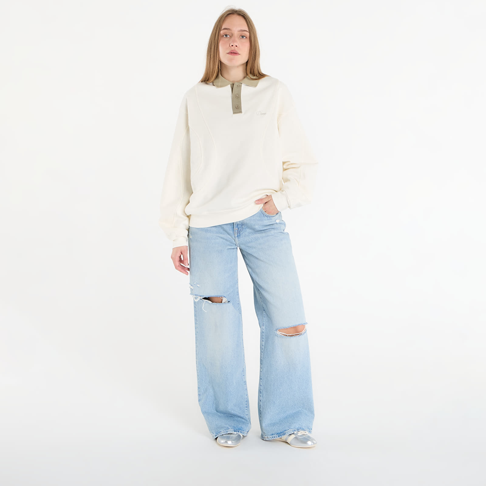 Felpe Dime French Terry Rugby UNISEX Cream