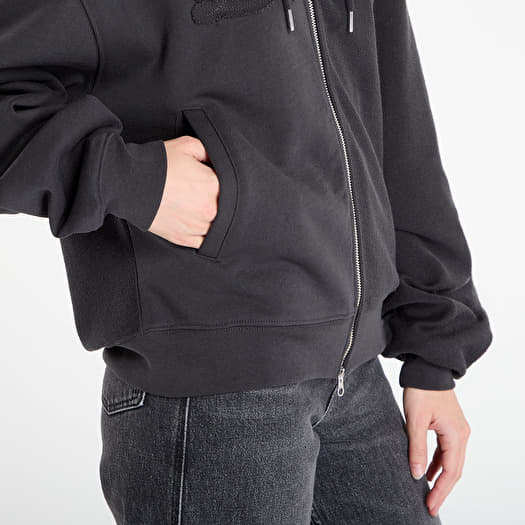Dime Reverse French Terry Zip Hoodie UNISEX Vintage Black | Footshop