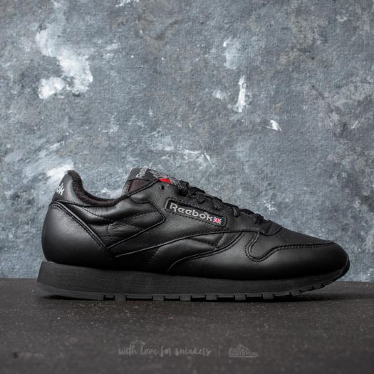 Chaussures et baskets femme Reebok Classic Leather Black Carbon Red Footshop