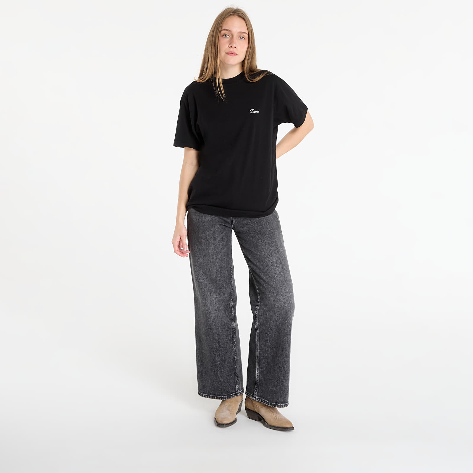 Magliette Dime Cursive Small Logo T-Shirt UNISEX Black