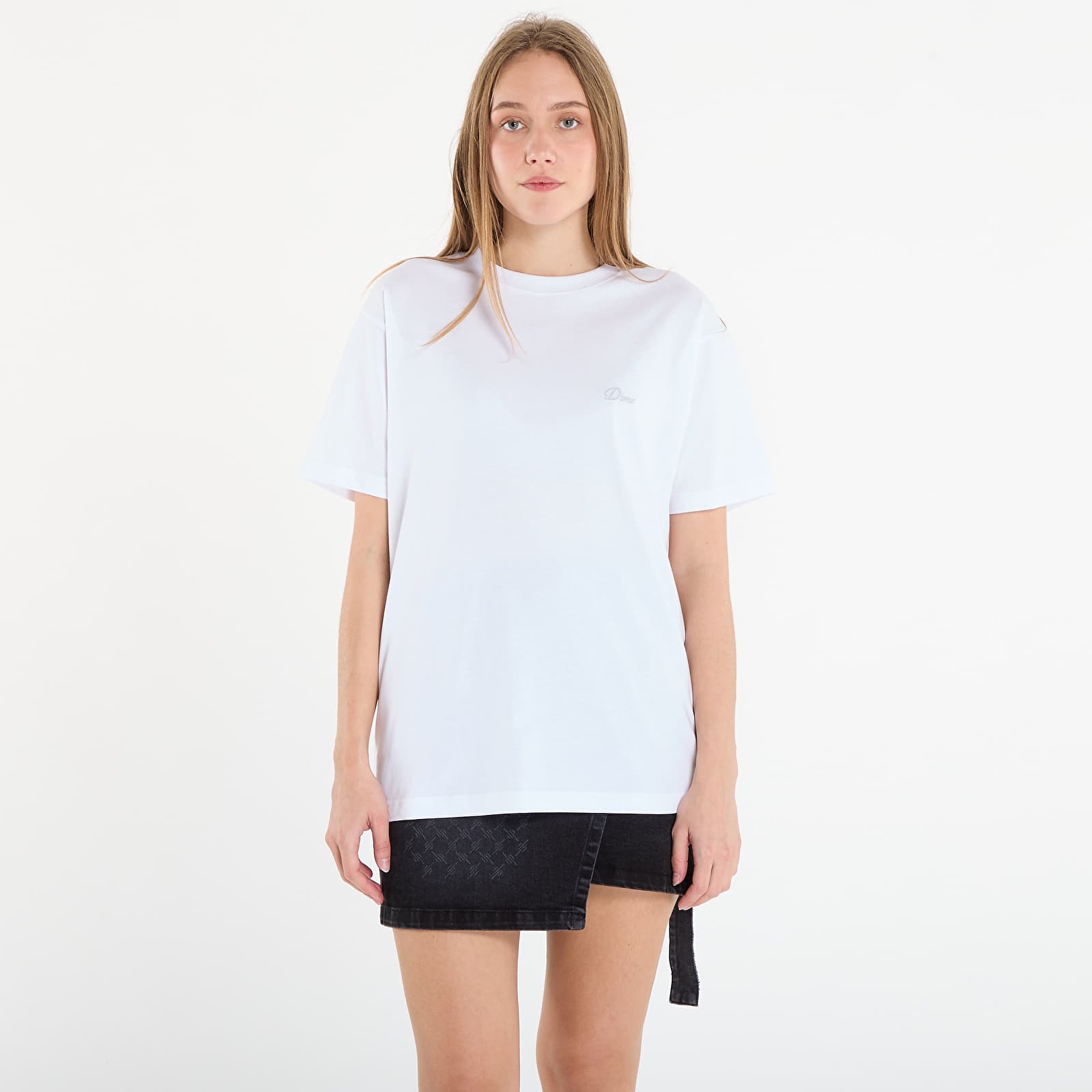 Magliette Dime Cursive Small Logo T-Shirt UNISEX White