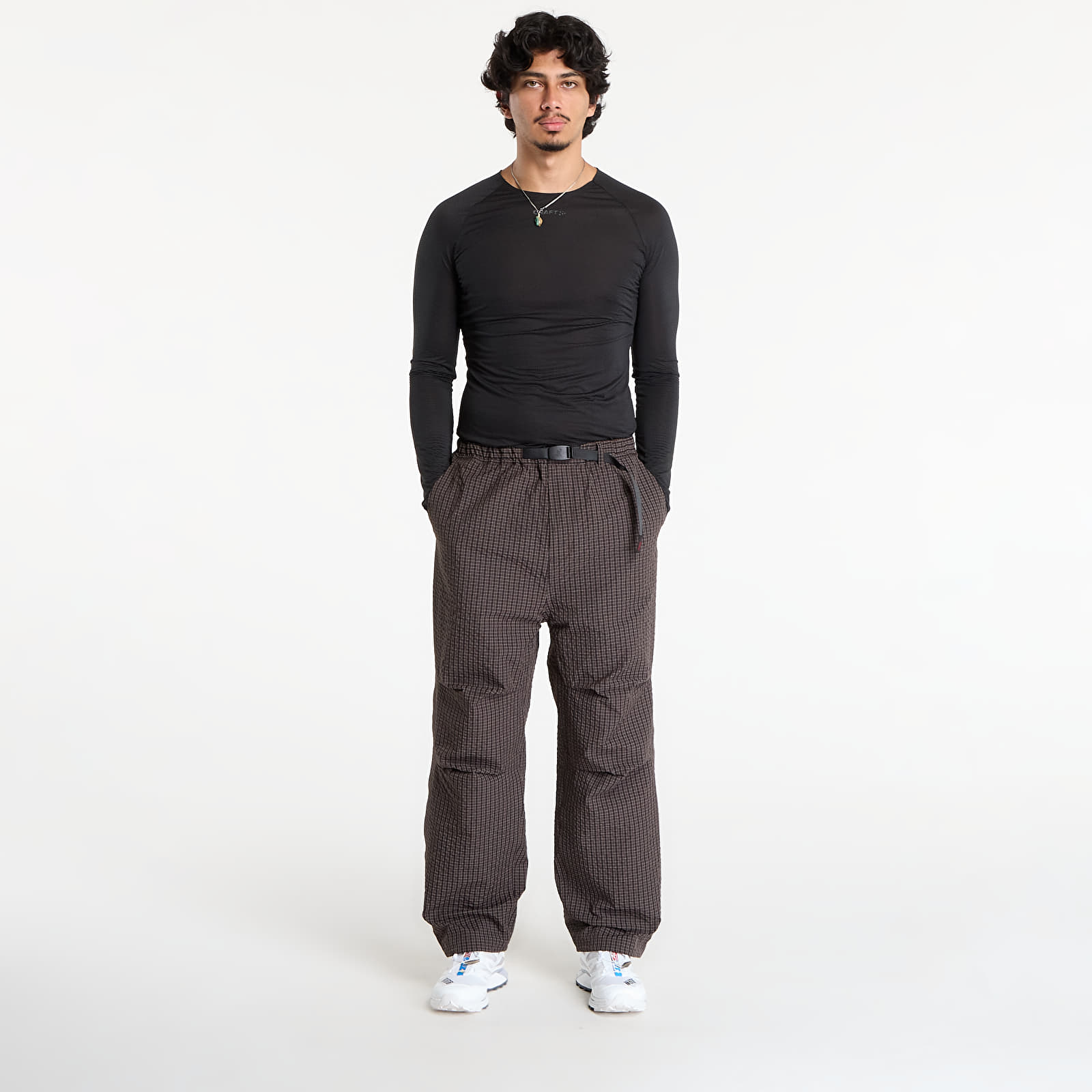 Nadrágok Gramicci Northside Plaid Pant Deep Brown