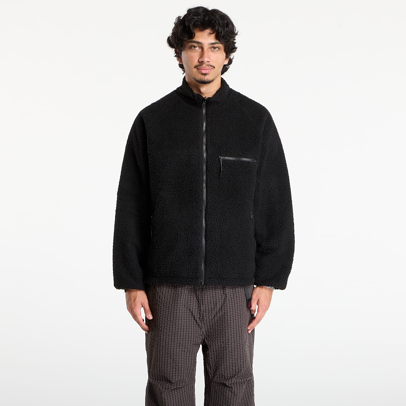 Jakas Gramicci Reversible Sherpa Jacket UNISEX Charcoal / Black