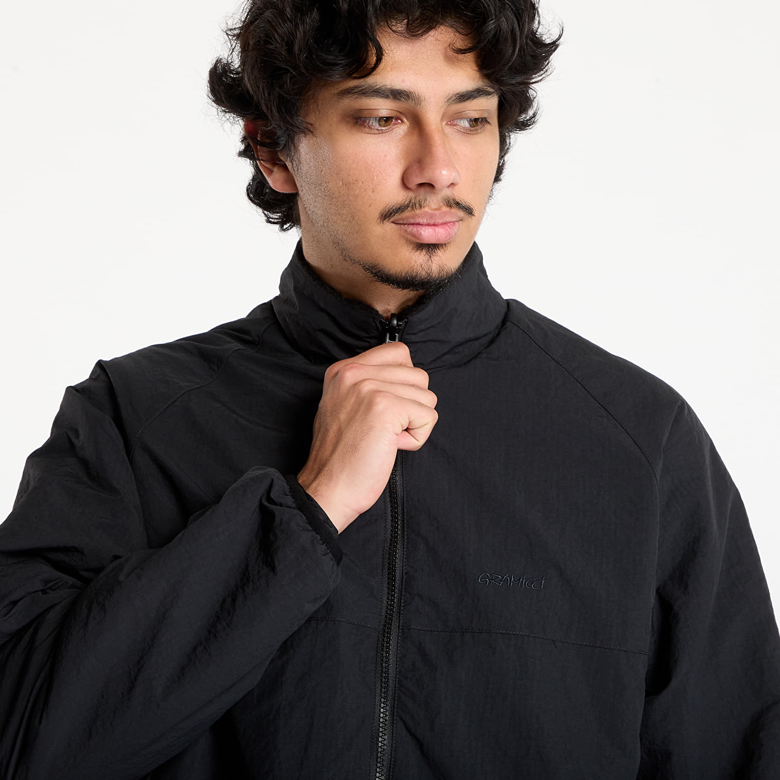 Jakas Gramicci Reversible Sherpa Jacket UNISEX Charcoal / Black