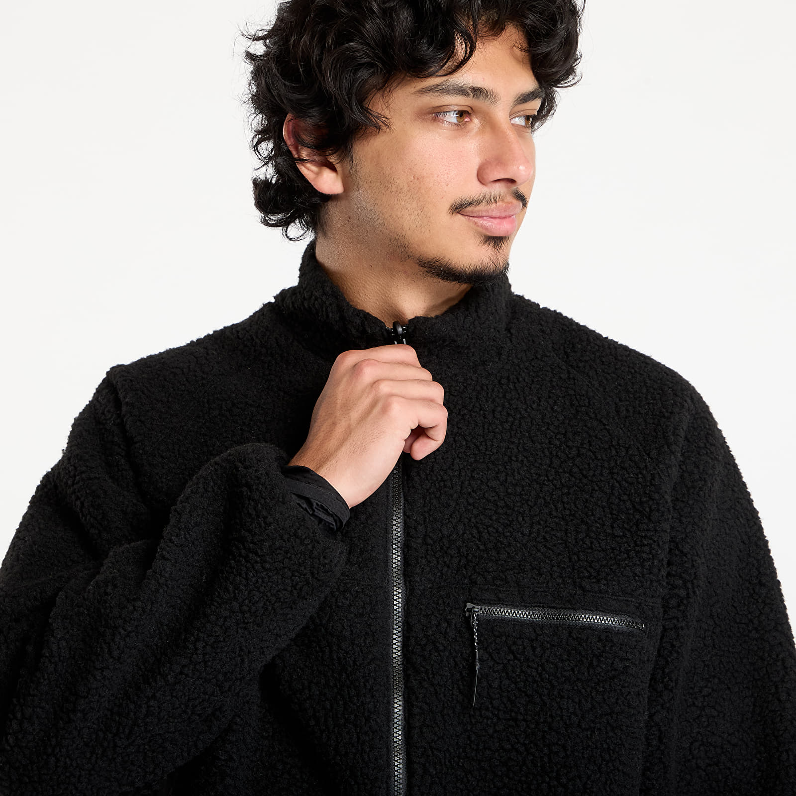 Jakas Gramicci Reversible Sherpa Jacket UNISEX Charcoal / Black