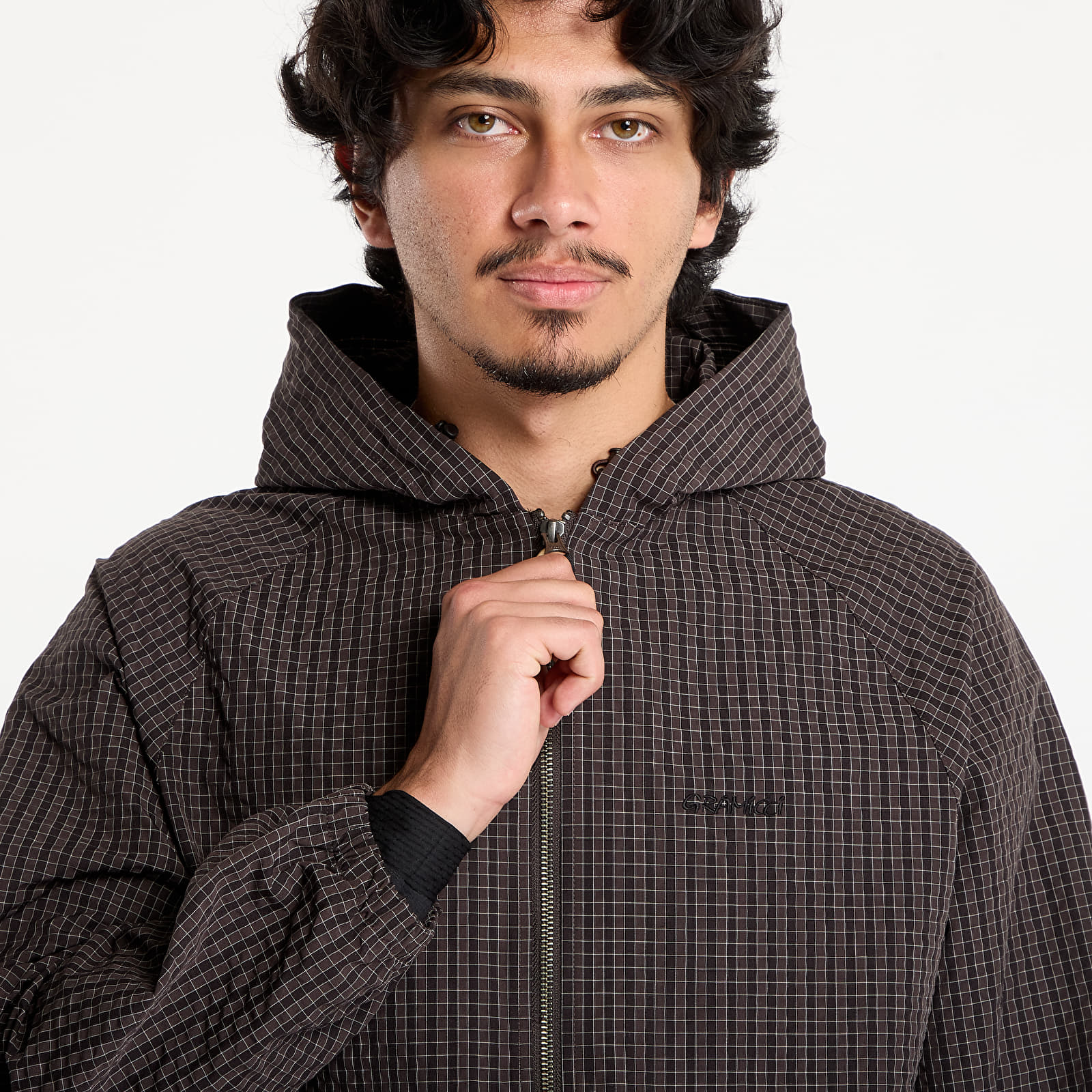 Giacche Gramicci Northside Plaid Hooded Jacket Deep Brown