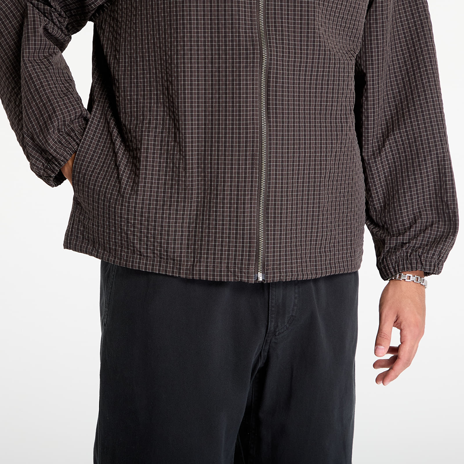 Giacche Gramicci Northside Plaid Hooded Jacket Deep Brown
