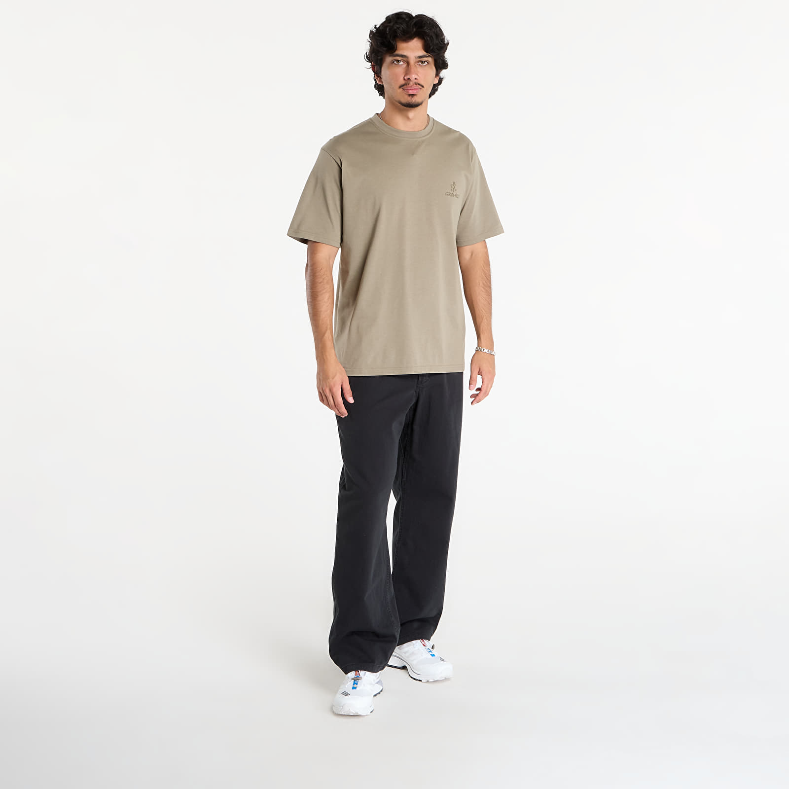 T-krekli Gramicci One Point Logo Tee UNISEX Khaki