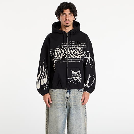 Wasted Paris M Atm Boxy Zip Hoodie Black