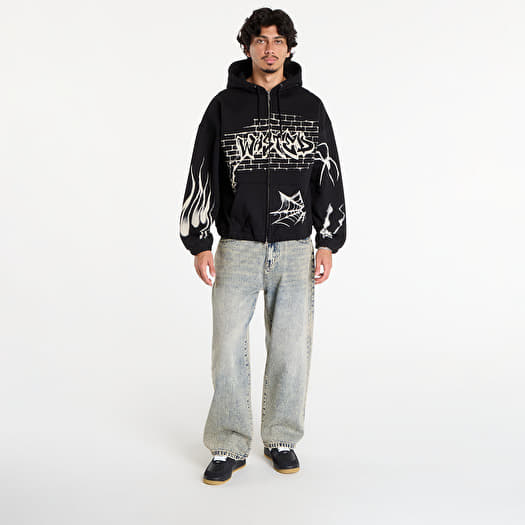Hoodies and sweatshirts Wasted Paris M Atm Boxy Zip Hoodie Black