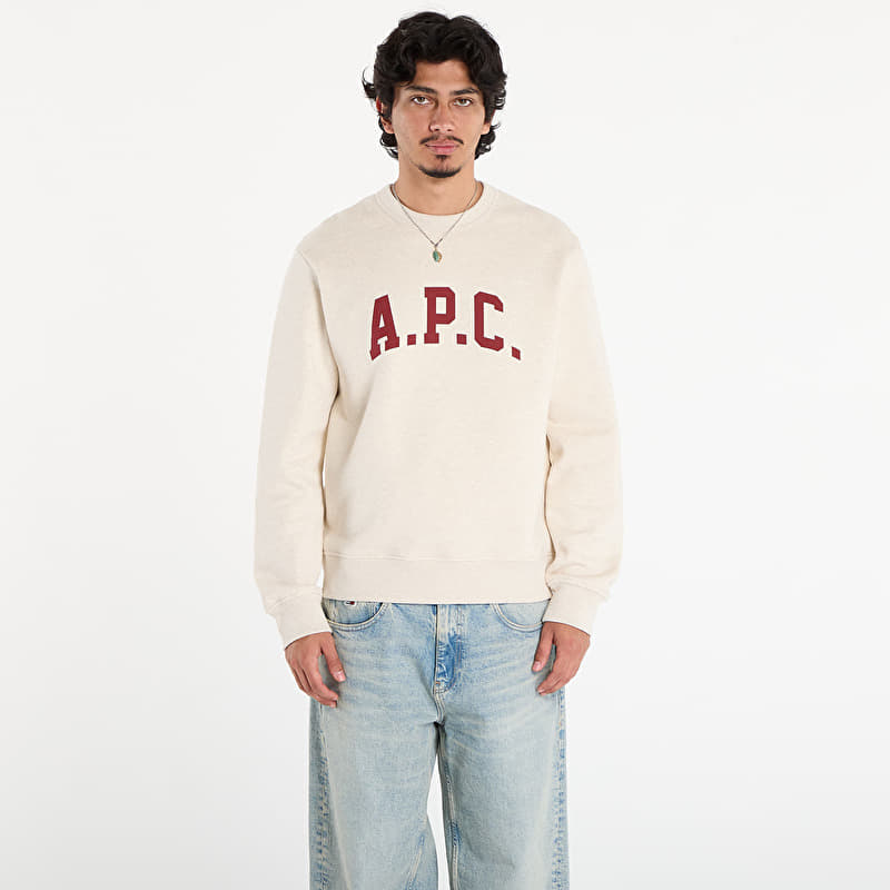 Sweatshirt A.P.C. Sweat Harris - Gots Ecru Chine