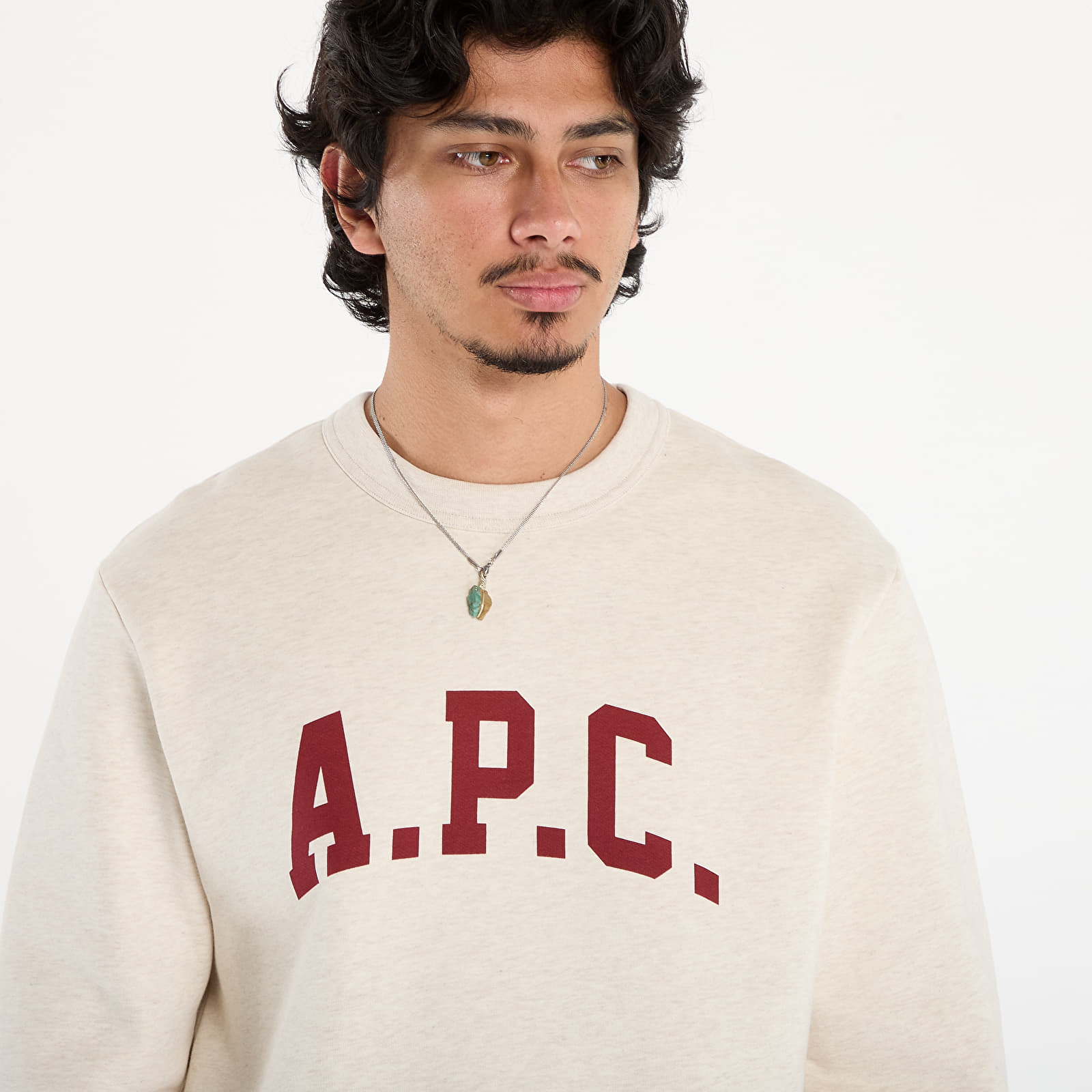 Puloverji A.P.C. Sweat Harris - Gots Ecru Chine