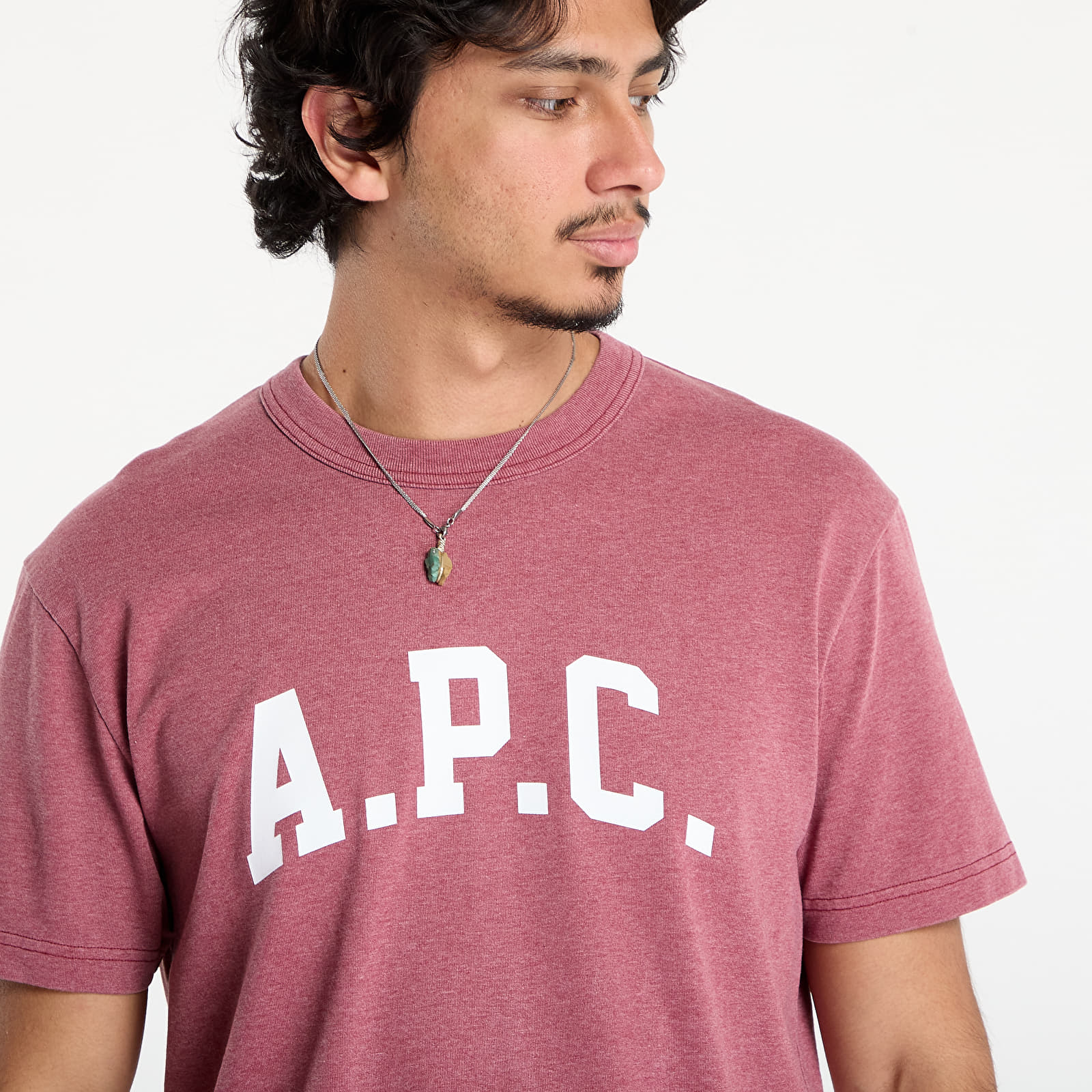T-paidat A.P.C. T-Shirt Marcus Rouge Fonce Blanc