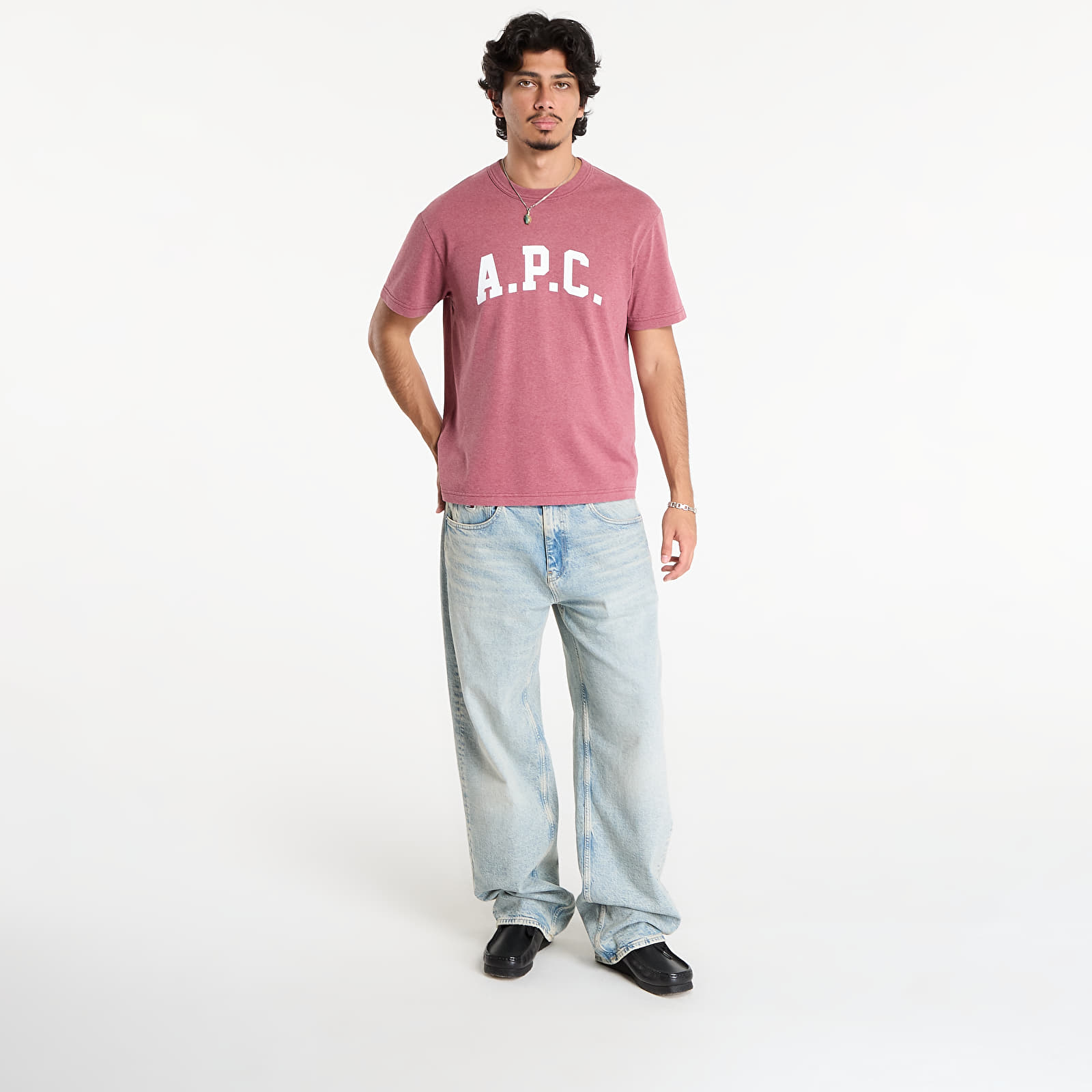 T-paidat A.P.C. T-Shirt Marcus Rouge Fonce Blanc