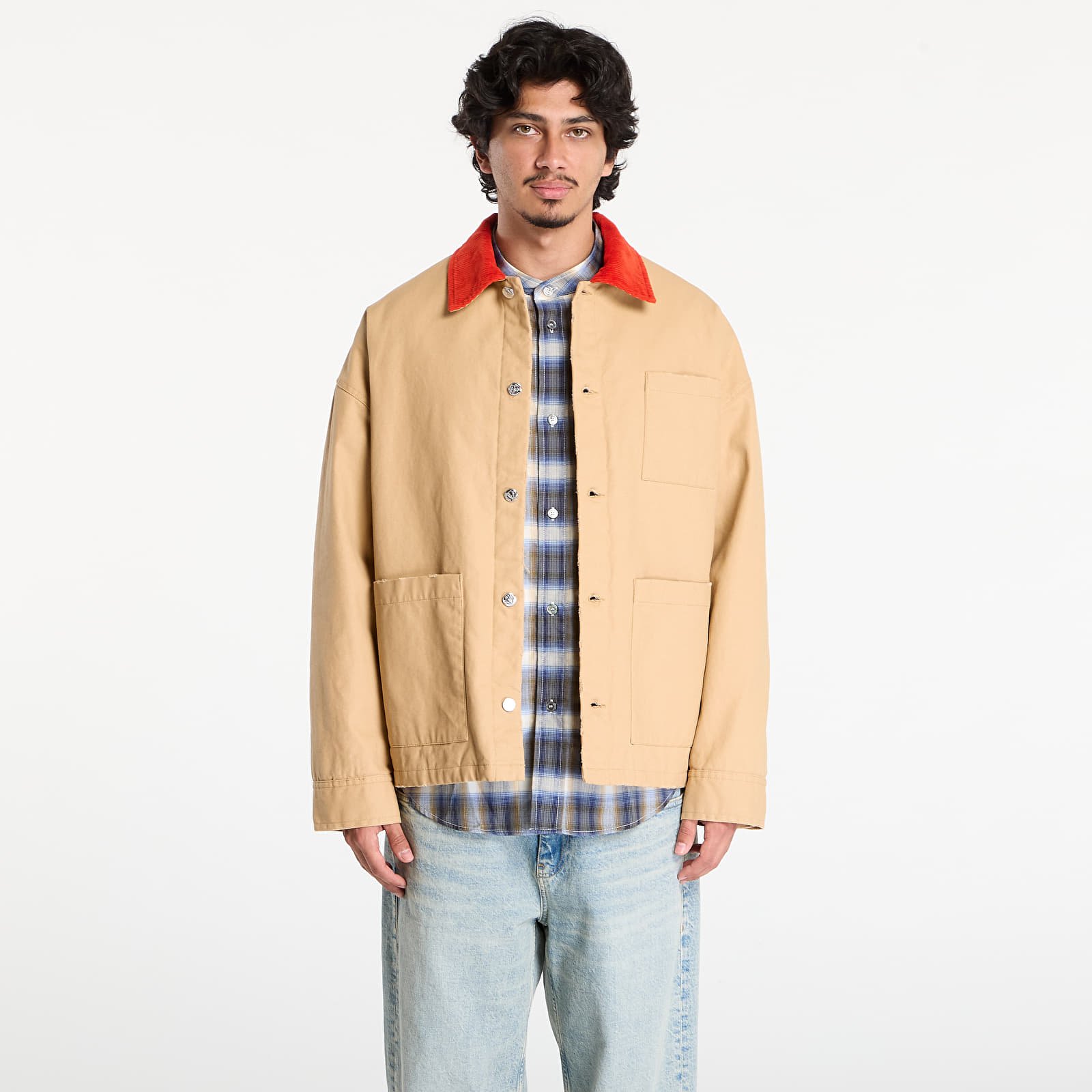Jakker til mænd A.P.C. x Marc Jacobs UNISEX Lined Jacket W Contrast Collar Brown