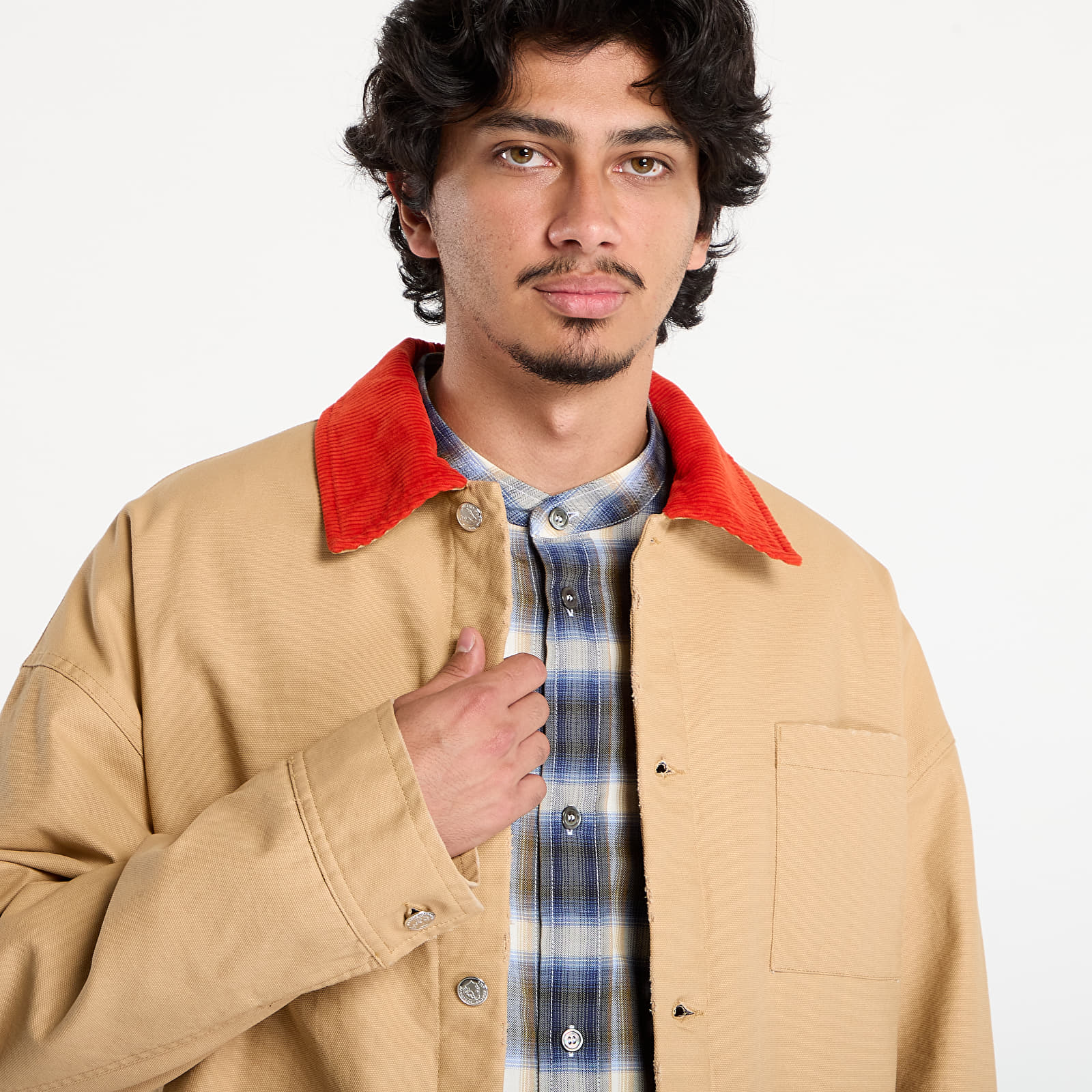 Jakker til mænd A.P.C. x Marc Jacobs UNISEX Lined Jacket W Contrast Collar Brown
