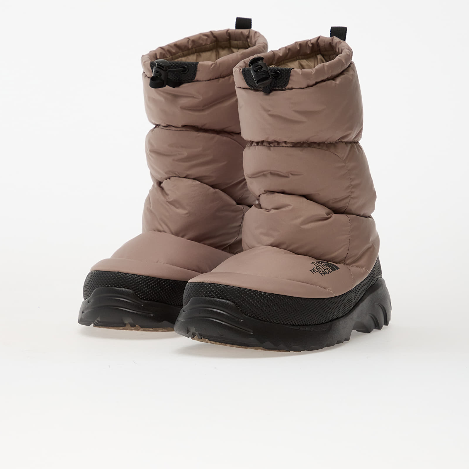 Herren Sneaker und Schuhe The North Face Nuptse Traction Bootie Mushroom Grey/ TNF Black