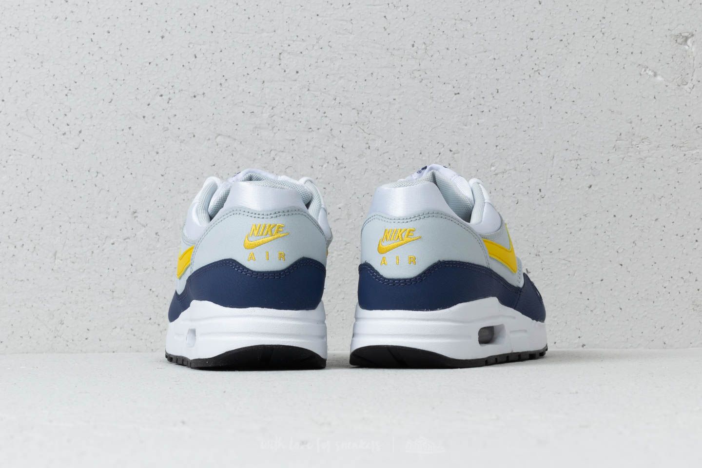 Women's shoes Nike Air Max 1 (GS) White/ Tour Yellow-Blue Recall