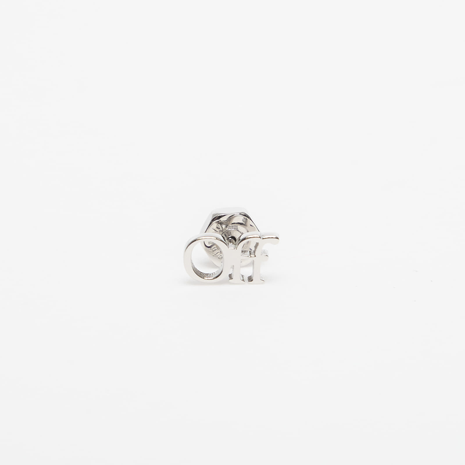 Off-White Logo Mono Earring Silver/ No Color