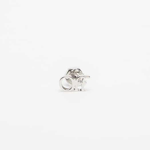 Off-White Logo Mono Earring Silver/ No Color