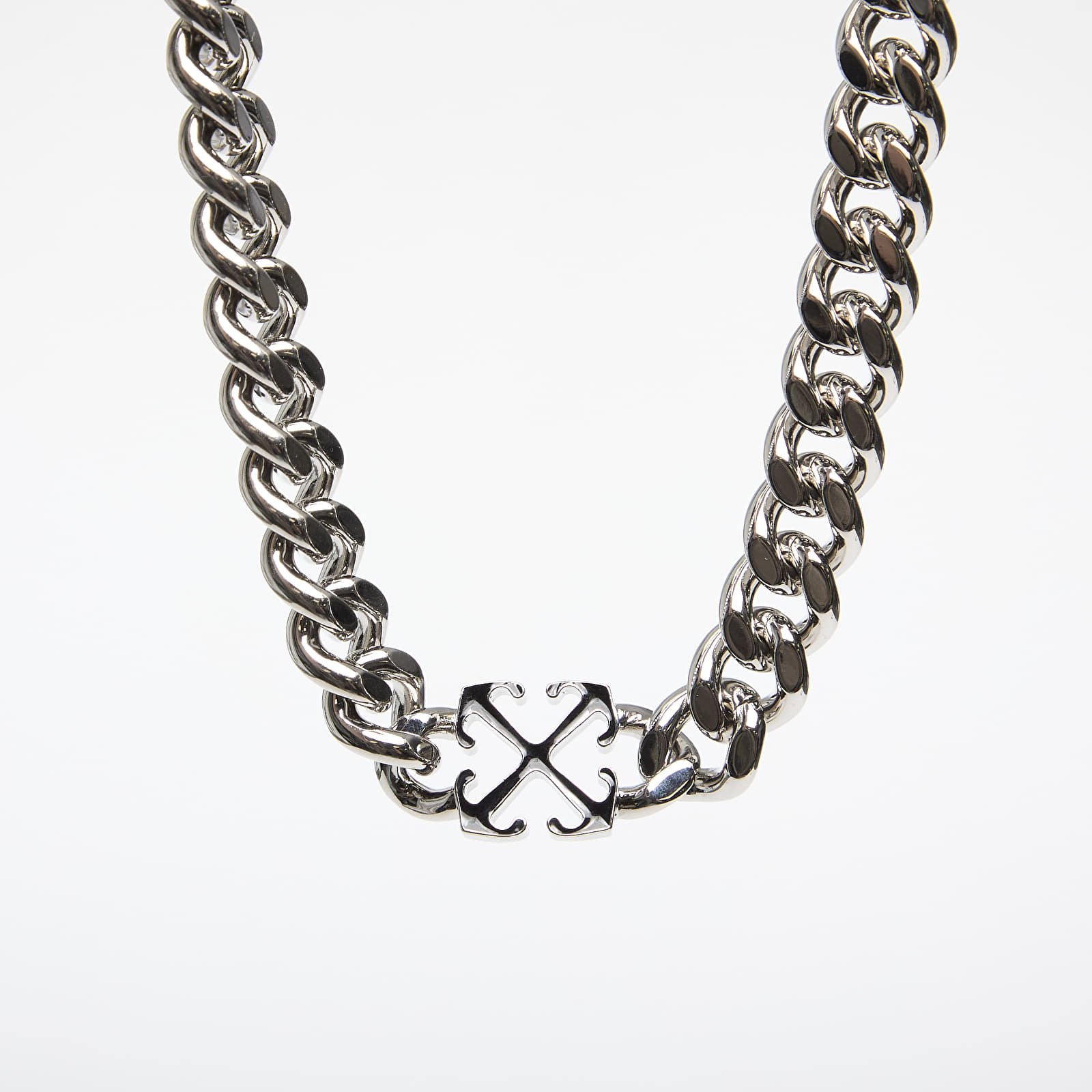 Schmuck Off-White Enamel Arrow Necklace Silver/ Black