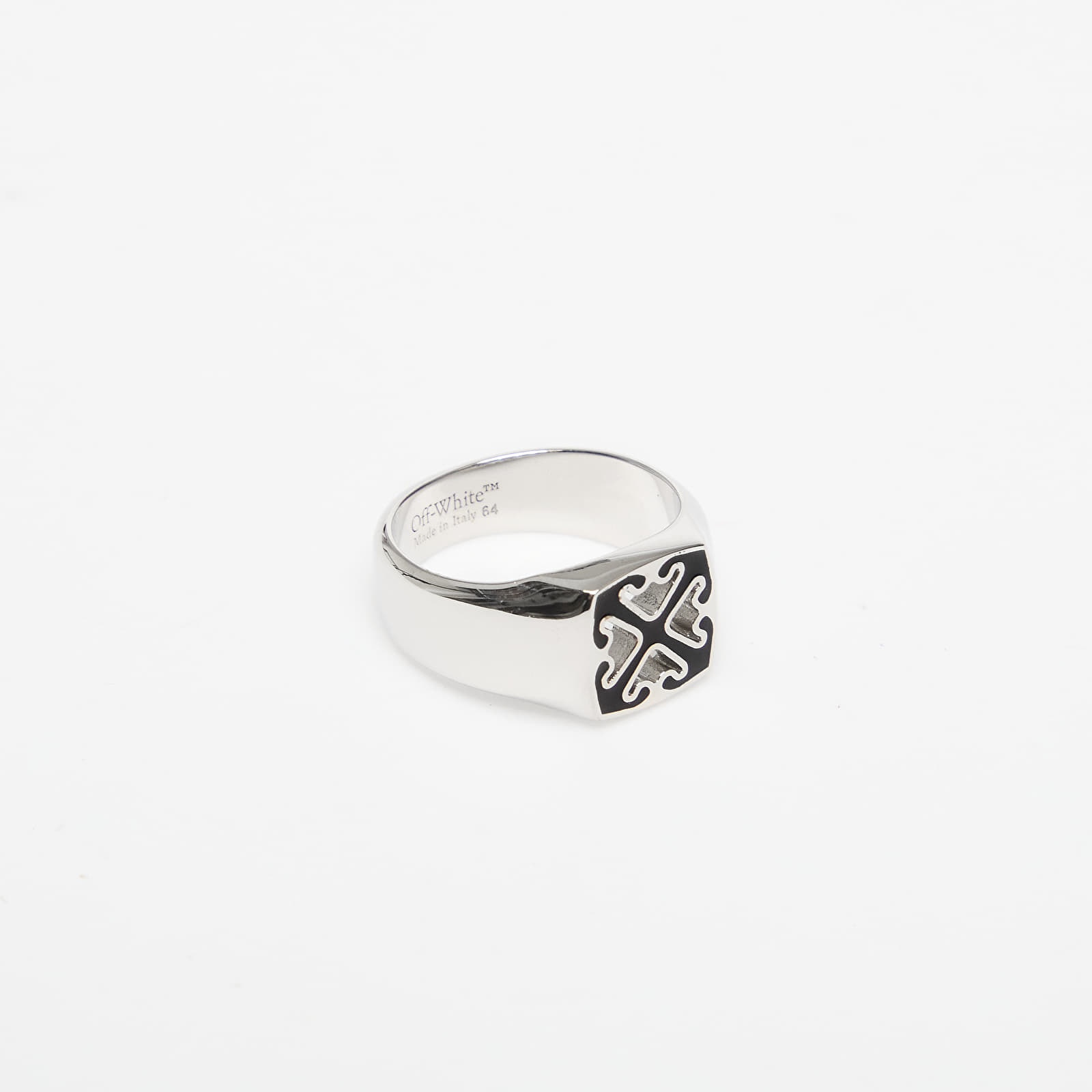 Gyűrűk Off-White Enamel Arrow Ring Silver/ Black