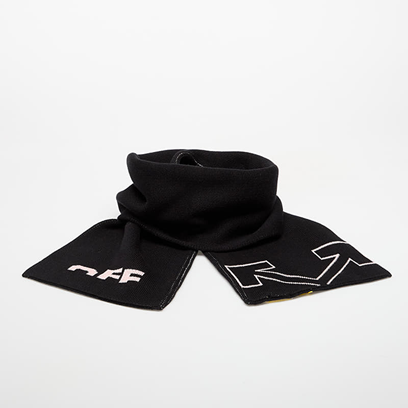 OFF-WHITE KIDS Type Logo Scarf Black/ Soft Pink