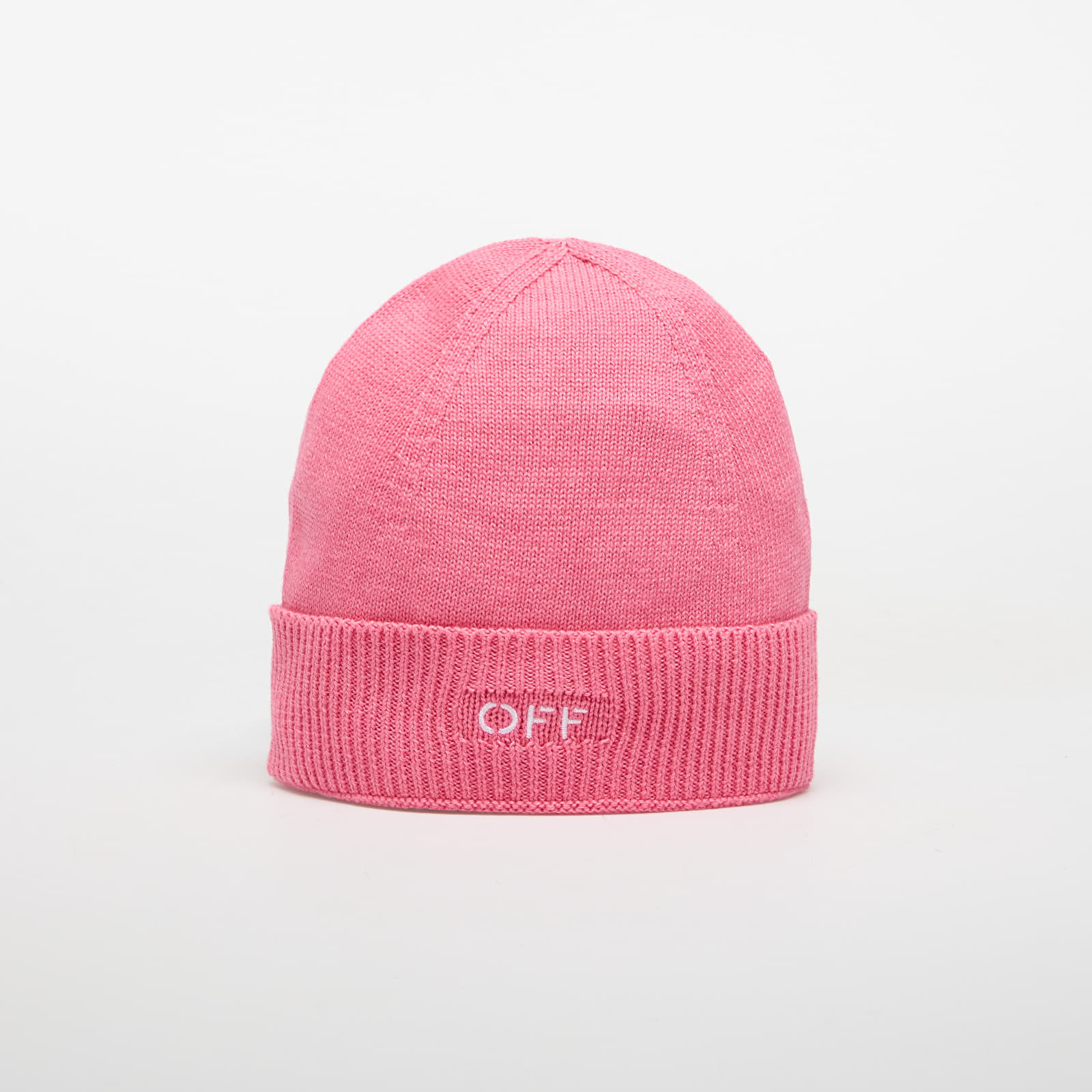 Шапка OFF-WHITE KIDS Off Stamp Clear Beanie Fuchsia/ White II
