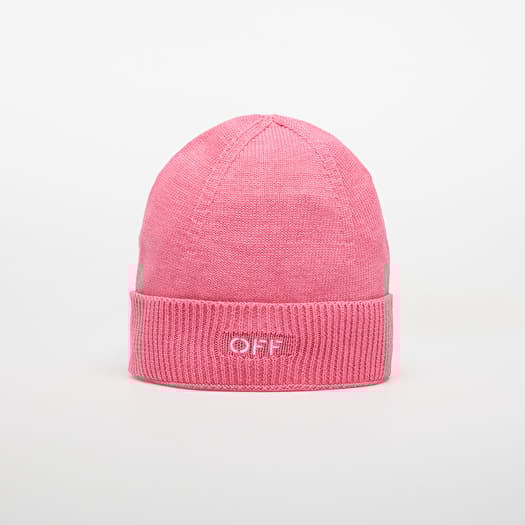 OFF-WHITE KIDS Off Stamp Clear Beanie Fuchsia/ White