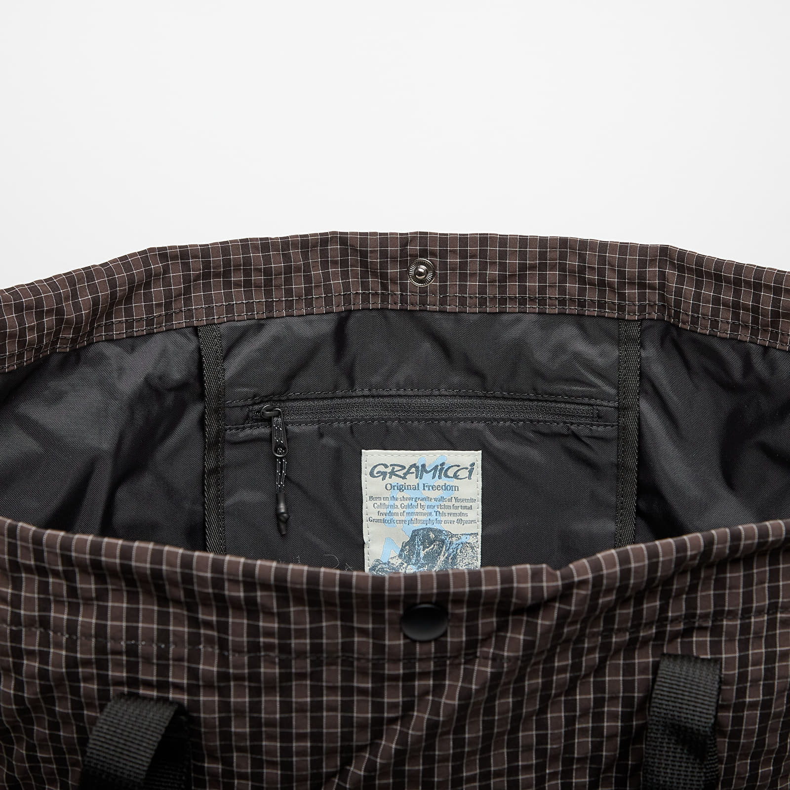 Crossbody somas Gramicci Plaid Climbing Tote Deep Brown