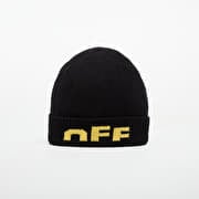 OFF-WHITE KIDS Type Logo Beanie Black/ Yellow