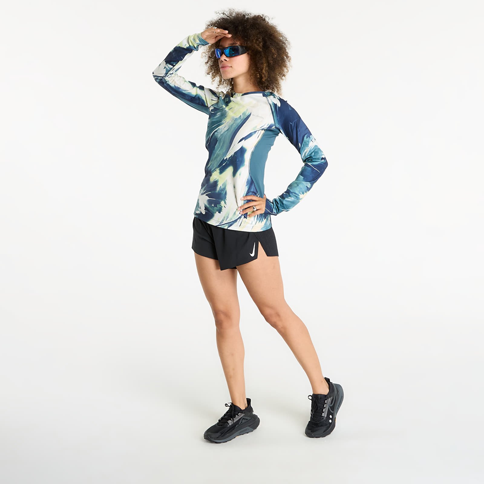 Damen T-Shirts  Columbia Omni-Heat Infinity™ Knit LS Crew Everblue Snowflight