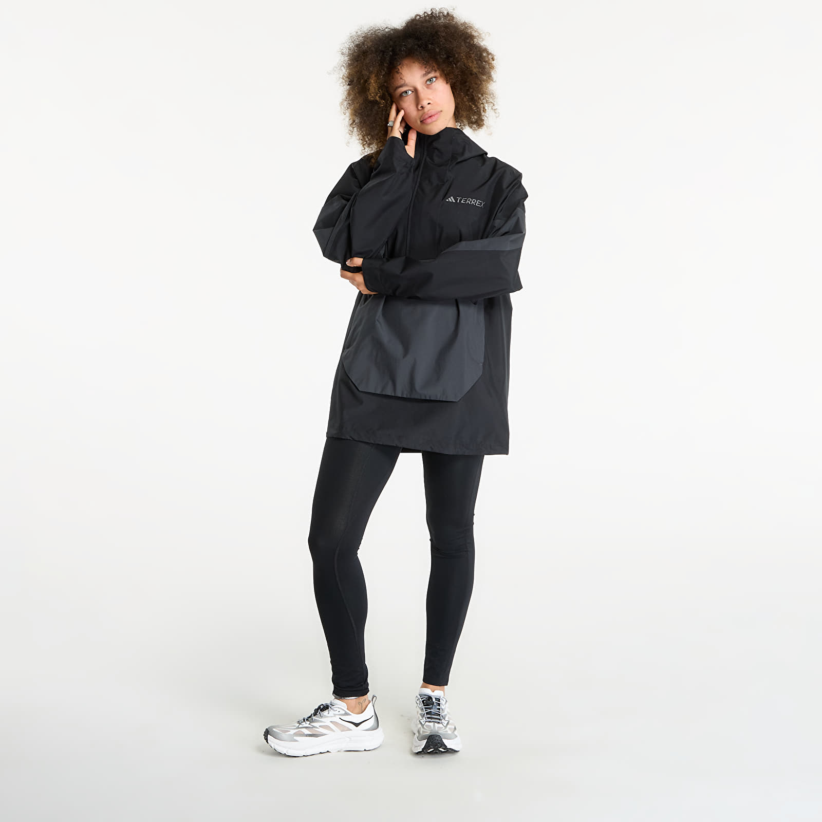 Naisten takit adidas Terrex Xploric 2.5L Climaproof Anorak Black/ Carbon