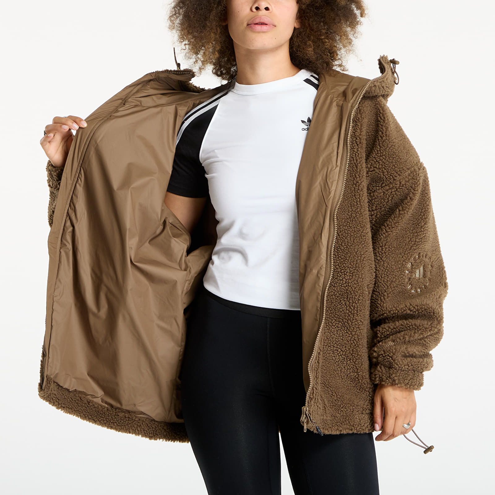 Jakne  adidas By Stella McCartney Full-Zip Winter Fleece Brown Moss/ Wild Brown
