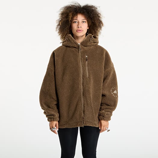 adidas By Stella McCartney Full-Zip Winter Fleece Brown Moss/ Wild Brown