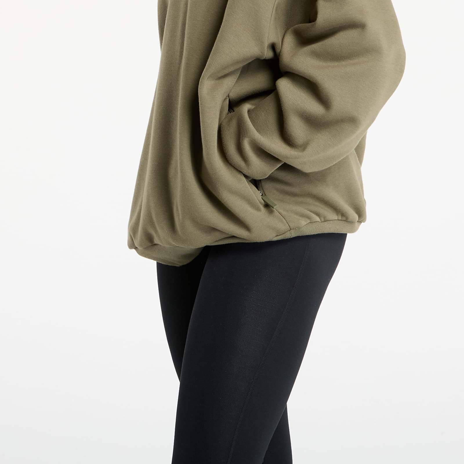 Mikiny adidas Basketball Fleece Hoodie UNISEX Olive Strata