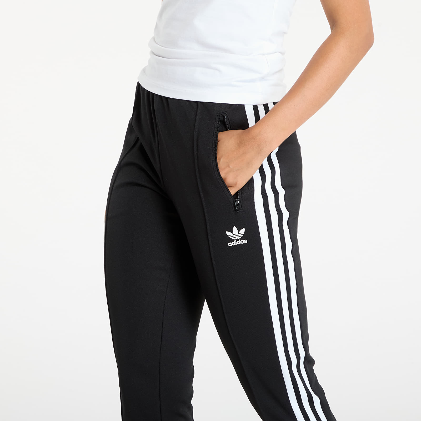 Jogger-housut adidas Capri Trackpant Black/ White
