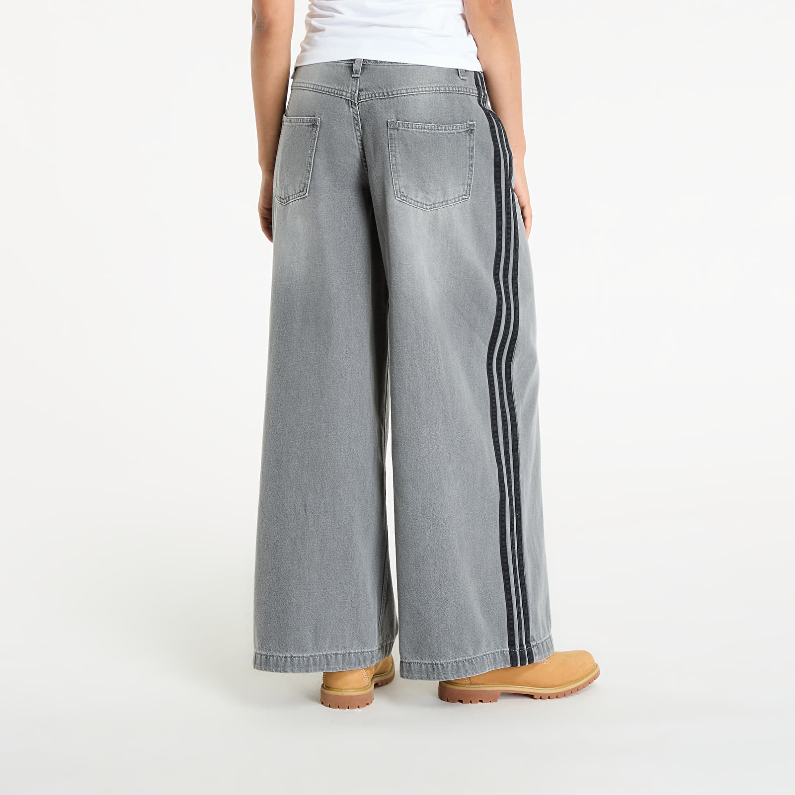 Naisten housut adidas Adicolor Denim Adilenium Pant Washed Grey Denim