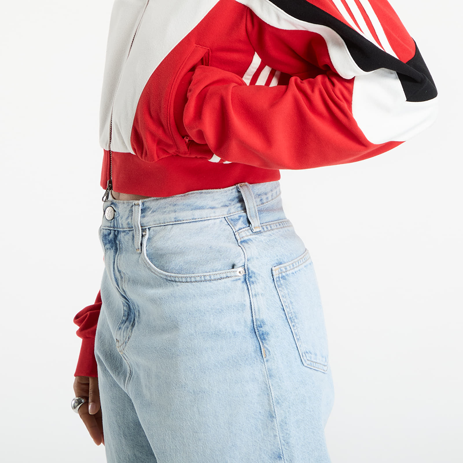 Dukserice adidas Blocking Track Top Better Scarlet