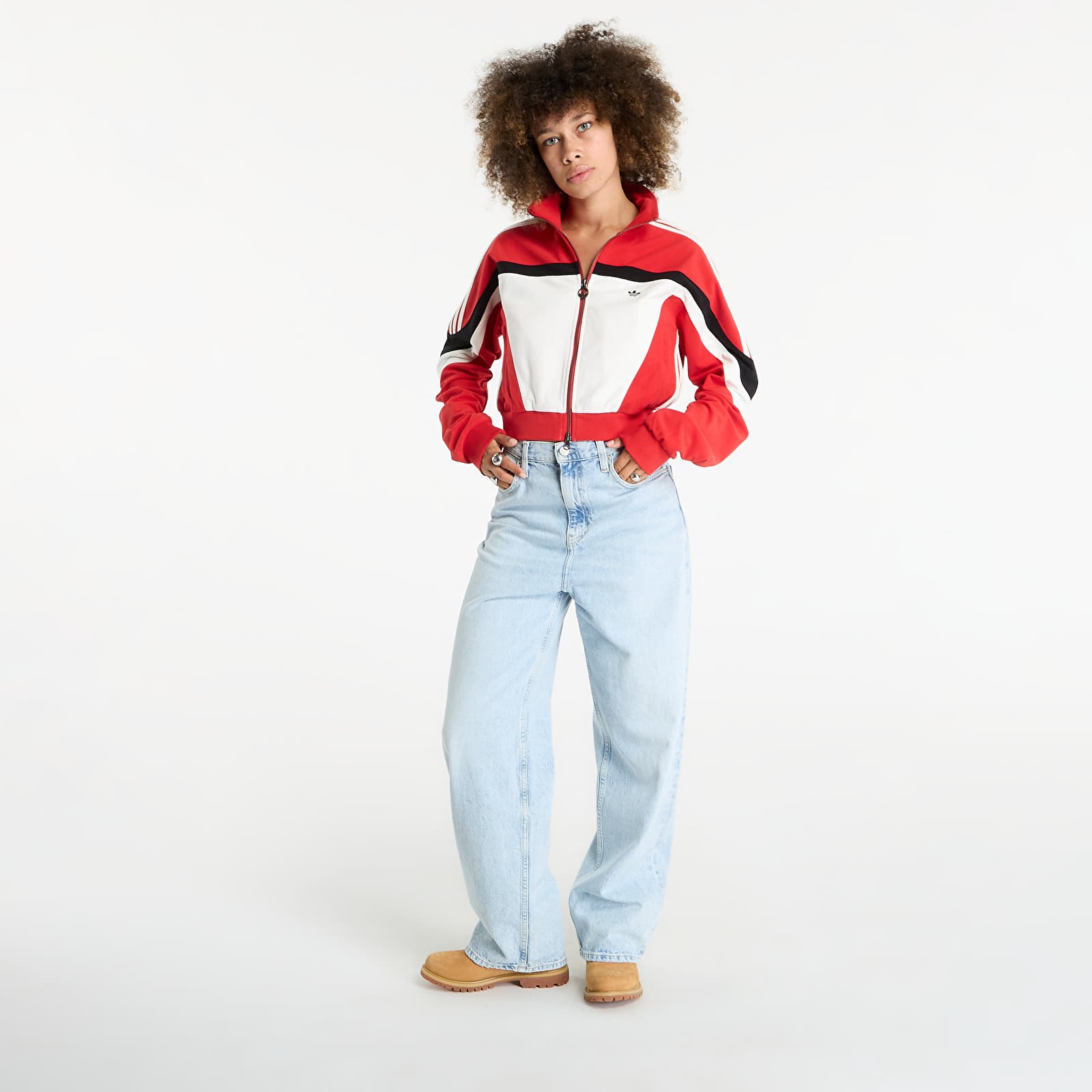 Dukserice adidas Blocking Track Top Better Scarlet