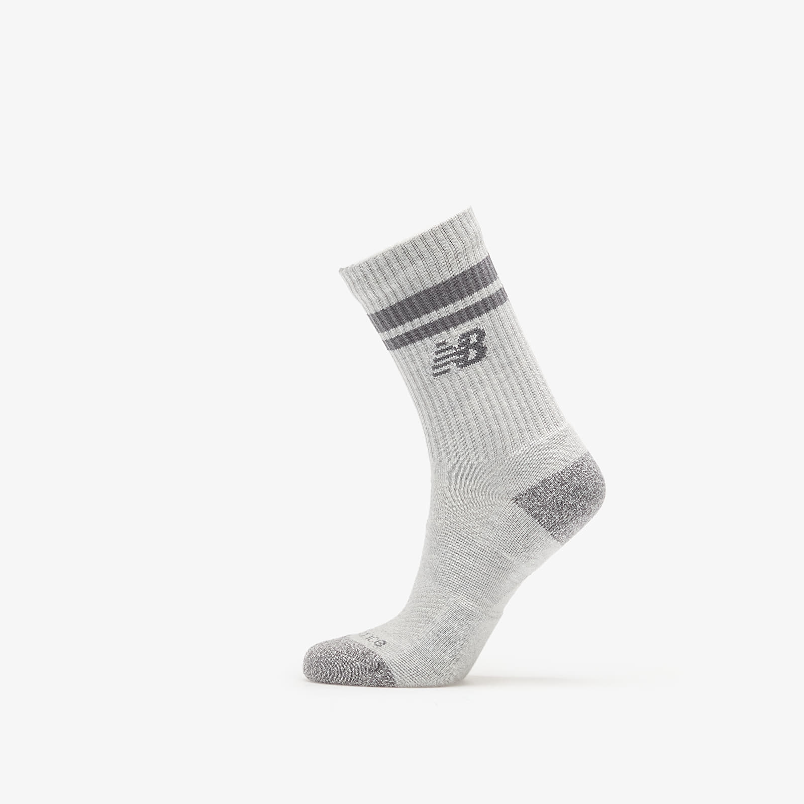 Socken - Männer New Balance Active Lifestyle Striped Crew Socks 3-Pack White/ Black/ Grey