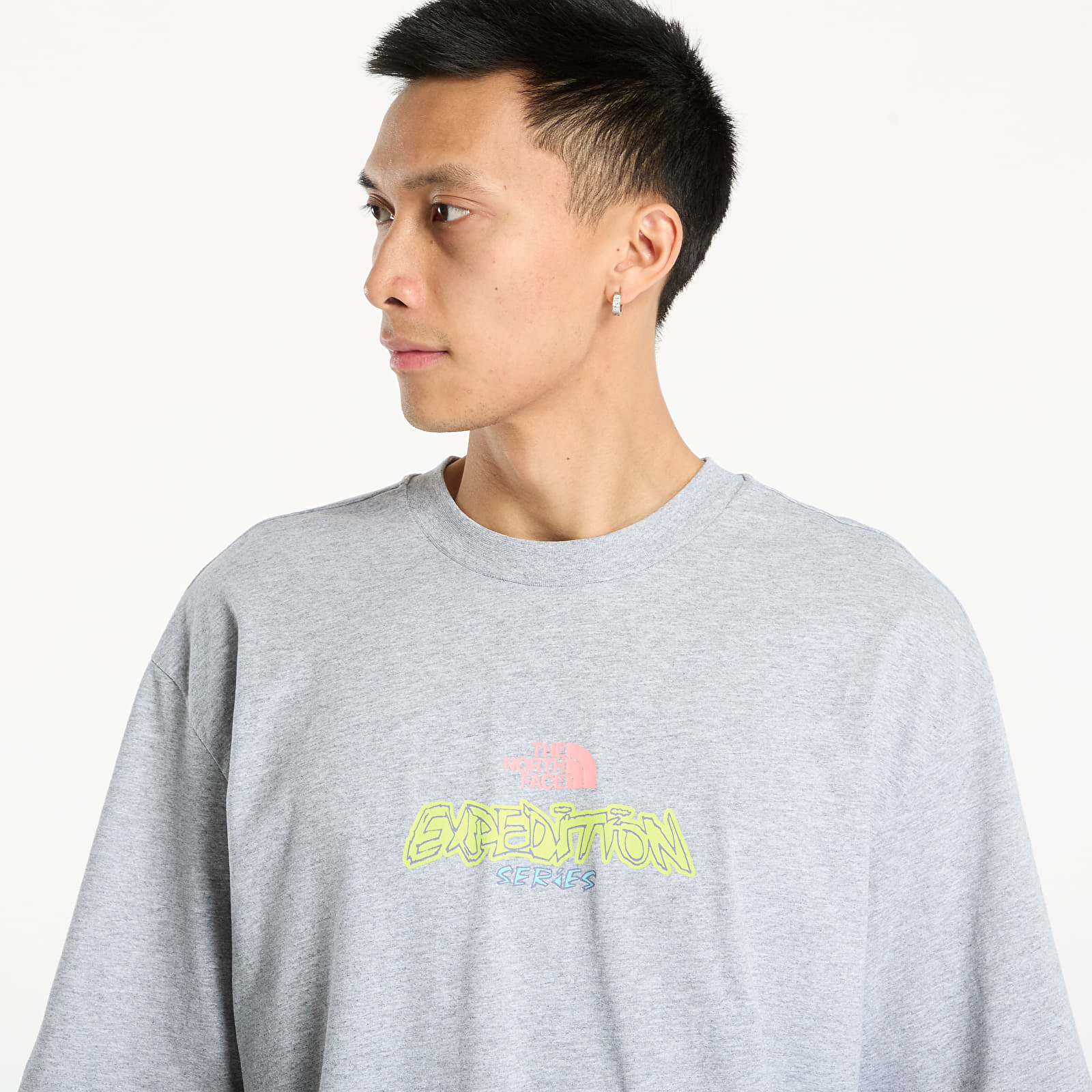 Majice T-shirt The North Face U Expedition Celebration Oversized S/S Tee UNISEX Light Grey Heather