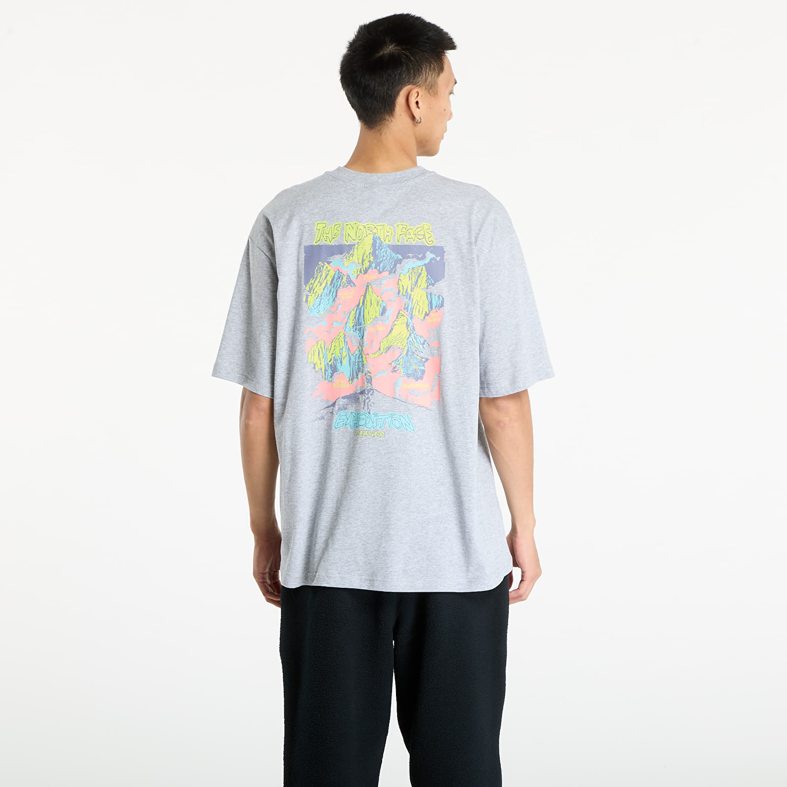 Majice T-shirt The North Face U Expedition Celebration Oversized S/S Tee UNISEX Light Grey Heather