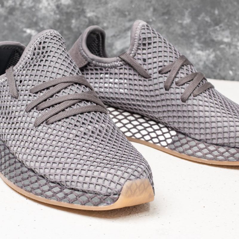 grey white adidas deerupt mens