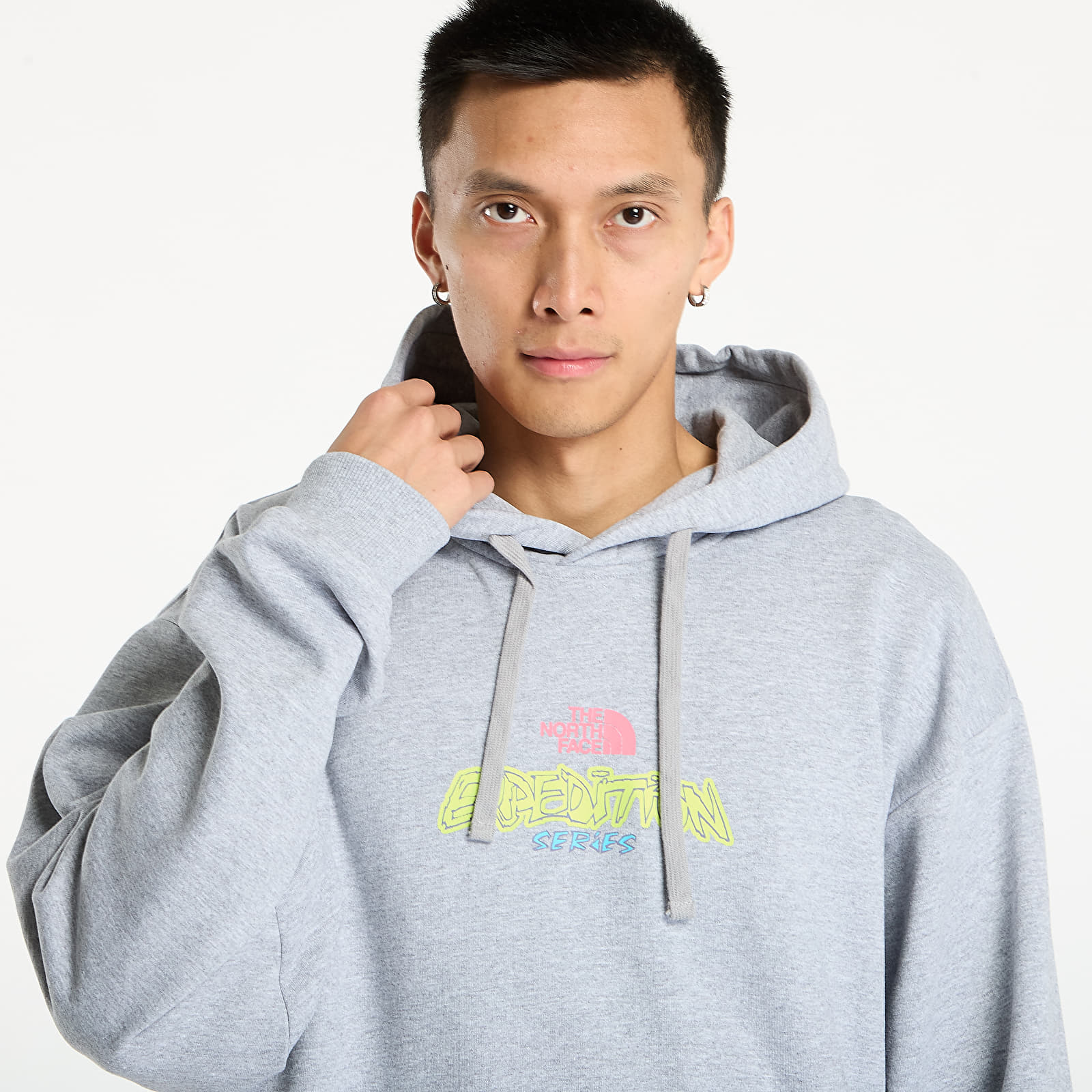 Puloverji   The North Face U Expedition Celebration Oversized Hoodie UNISEX Light Grey Heather