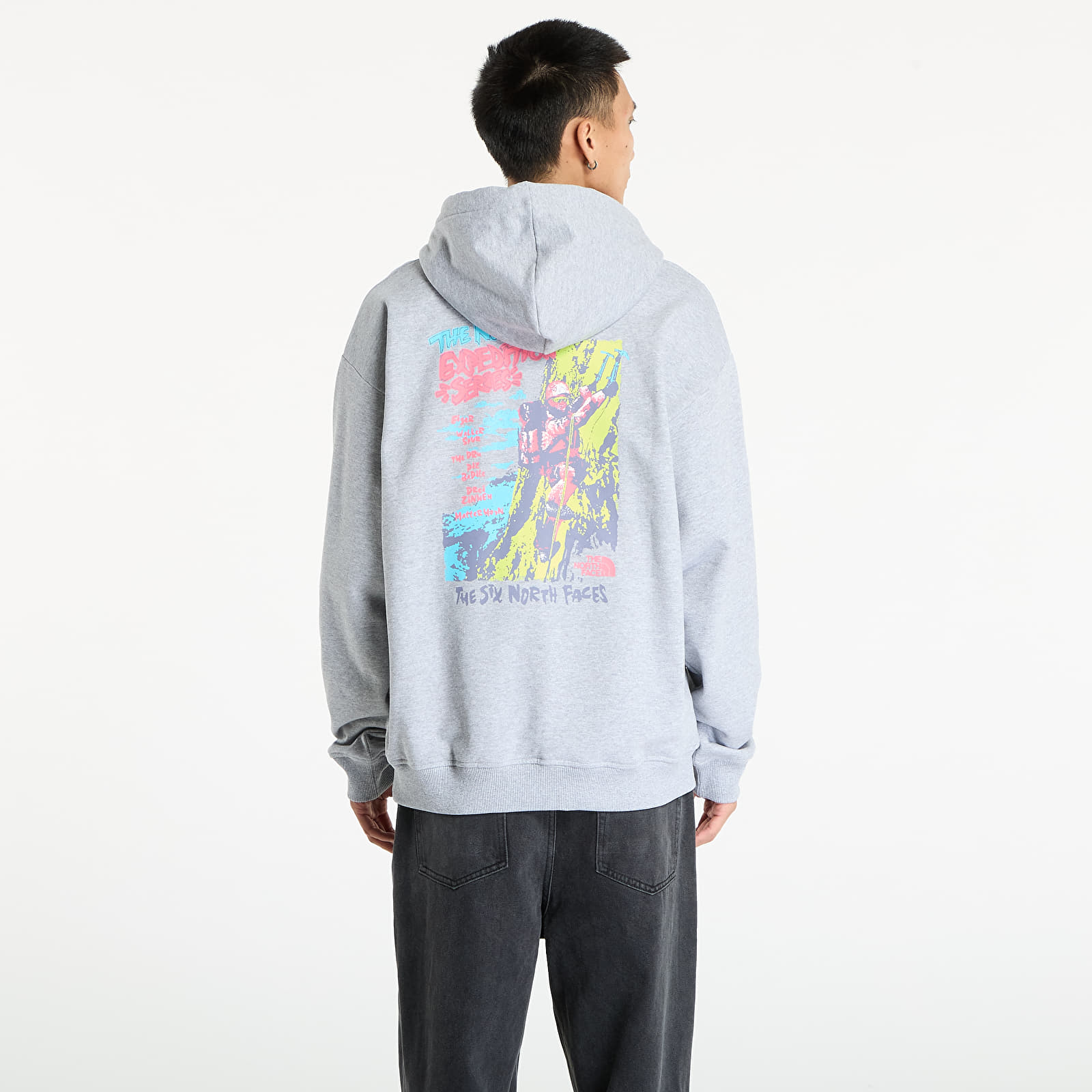 Puloverji   The North Face U Expedition Celebration Oversized Hoodie UNISEX Light Grey Heather
